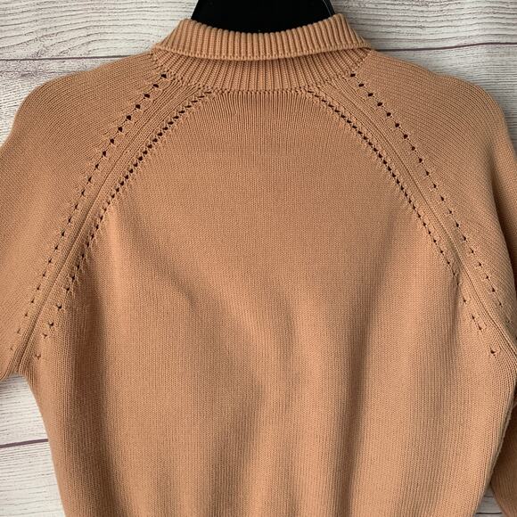 Vintage Canterbury of Tycora Tan Cardigan Sweater Button Up Long Sleeves - Picture 7 of 15